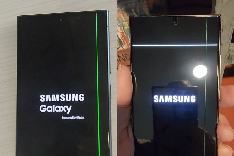 Dysfonctionnement d'écran sur le Galaxy S24 Ultra : Les traits bleues  inquiètent